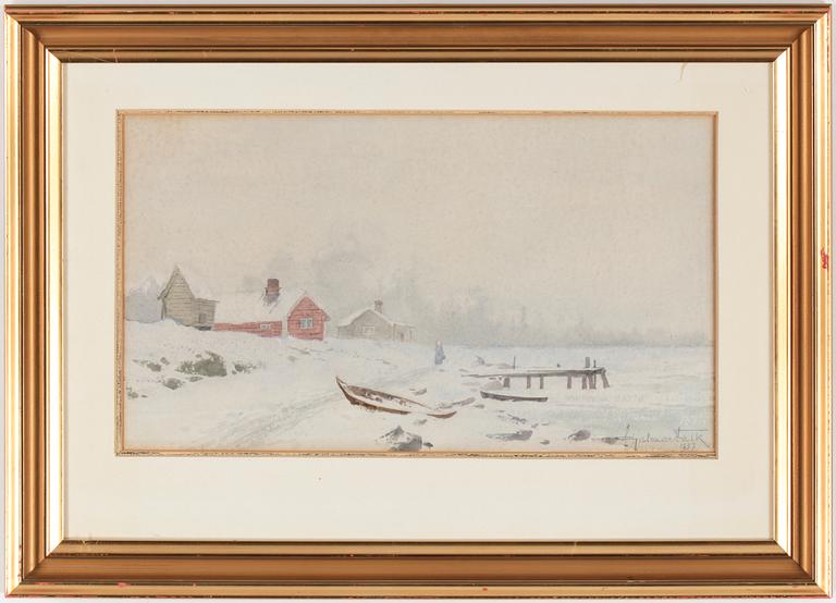 HJALMAR FALK, akvarell, signerad och daterad 1897.
