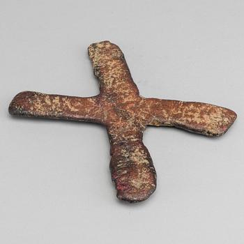 A KATANGA CROSS, copper, North Congo.