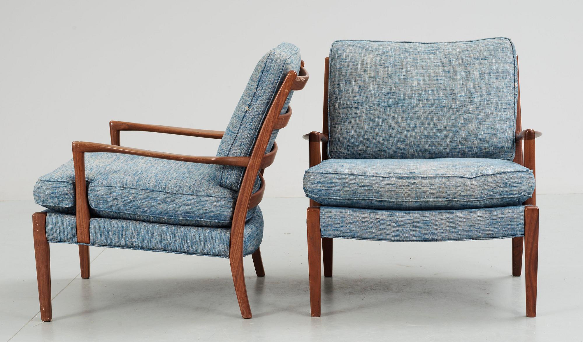 FÅTÖLJER, ett par, Norell 1900-talets andra hälft.