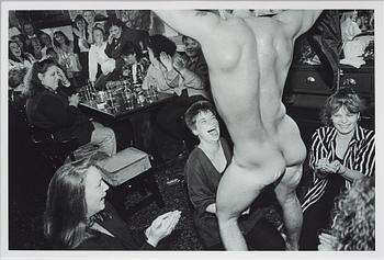 David Hurn, "Male Stripper, Usk Wales".