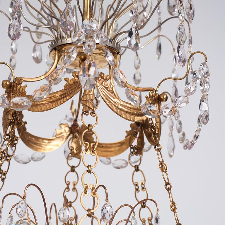 A nothern Europe Louis XVI twelve-light chandelier, second part of the 18th century.