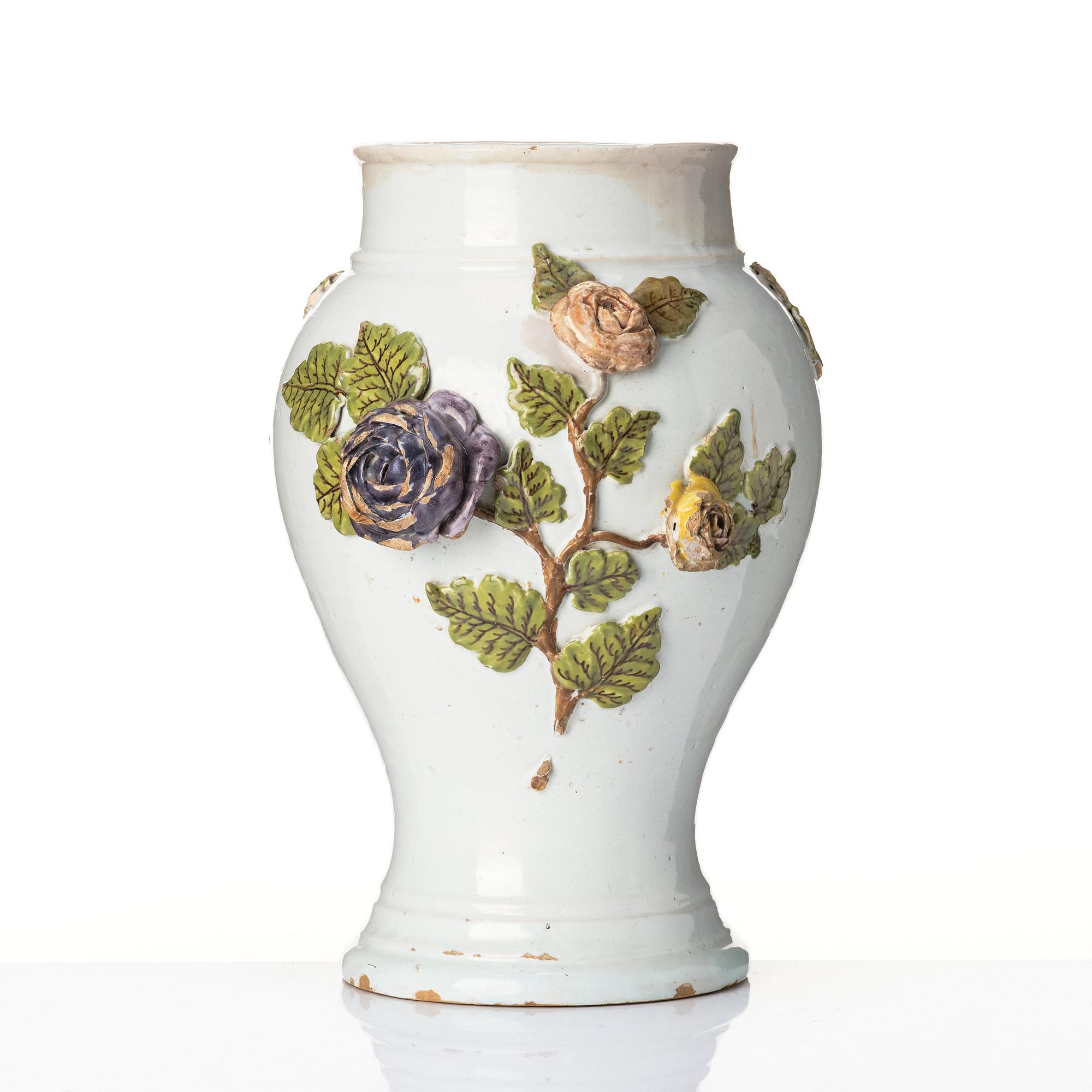 A German faience jar, Hannoversch Münden, 18th Century.