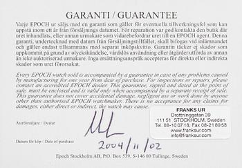 ARMBANDSUR, stål, Epoch, Stockholm, automatic, 2000-tal.