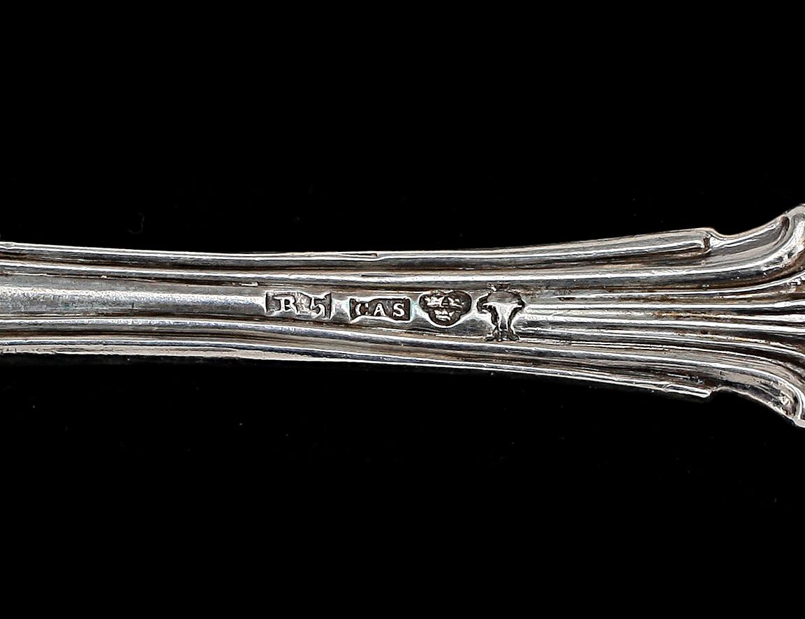 SERVISDELAR, silver, 12 delar, Olga o snäckmodell, CAS,  Eksjö, 1856, IDB, Göteborg, 1840 samt 1830. Tot vikt ca358,2g.