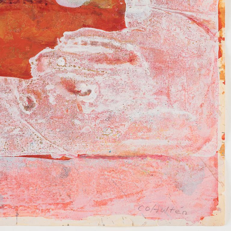 CO Hultén, mixed media on cardboard, signed and executed 1947.