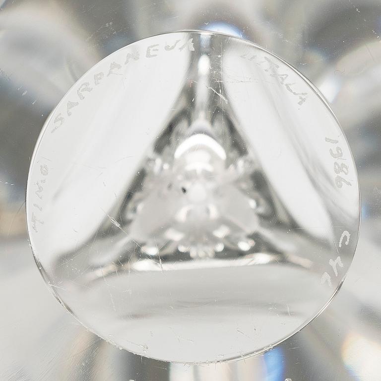 Timo Sarpaneva, veistos, "Claritas", signeerattu Timo Sarpaneva Iittala 1986 C46.
