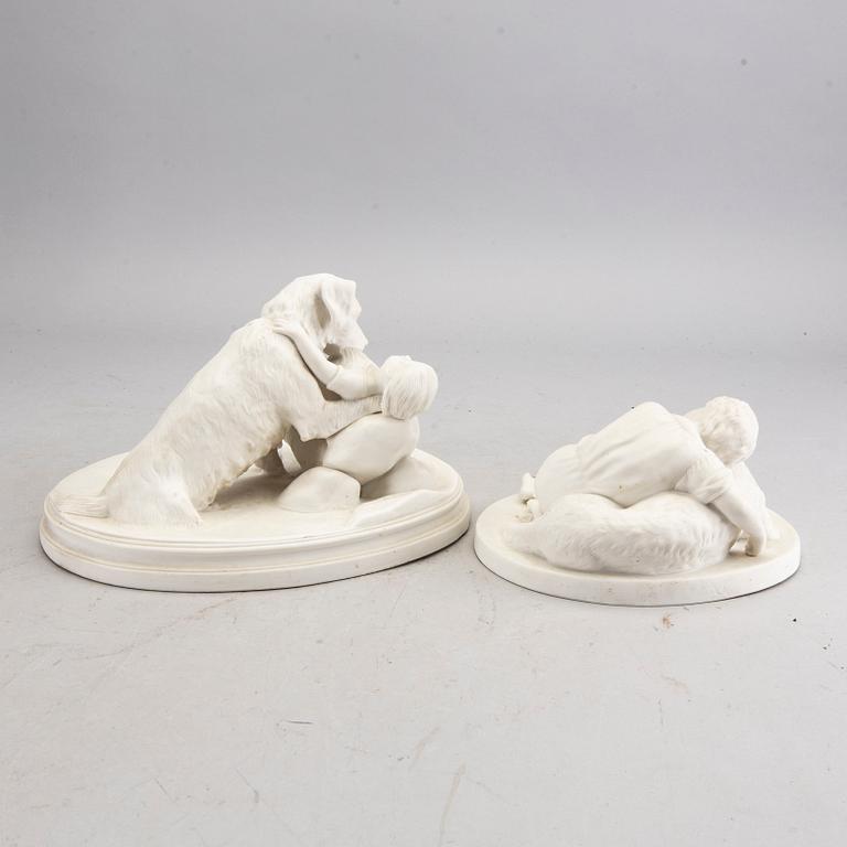Figuriner 2 st Gustavsberg omkring 1900 parian.