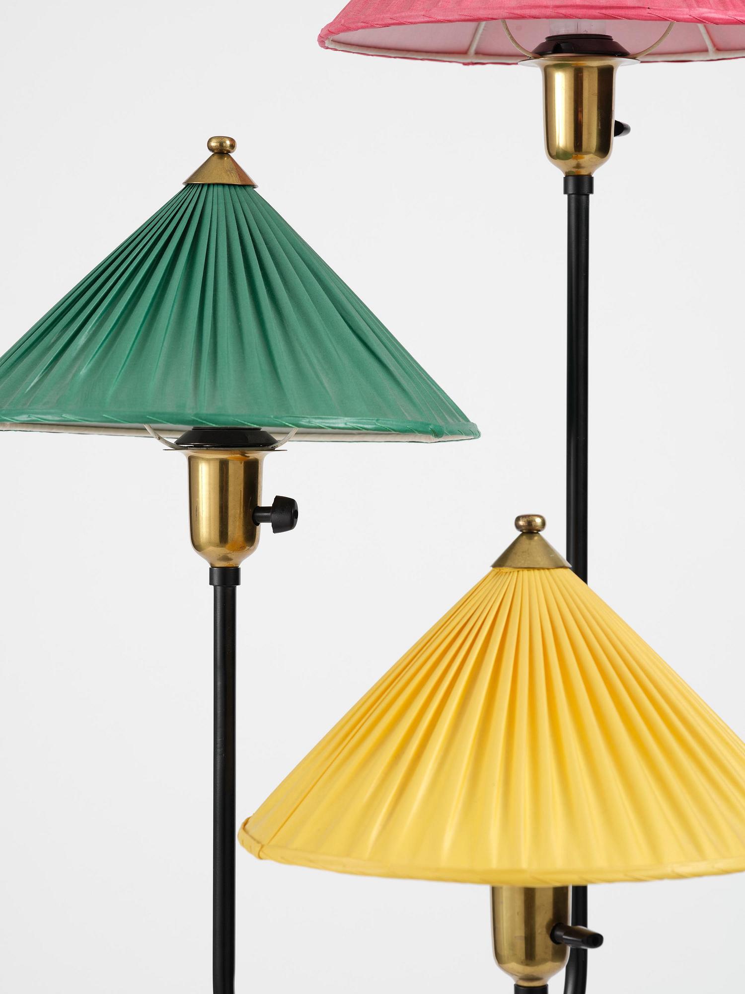 Josef Frank, a "Kinalampan" (China Hat) floor lamp model "2599", Firma Svenskt Tenn, Sweden, 1950s-60s.
