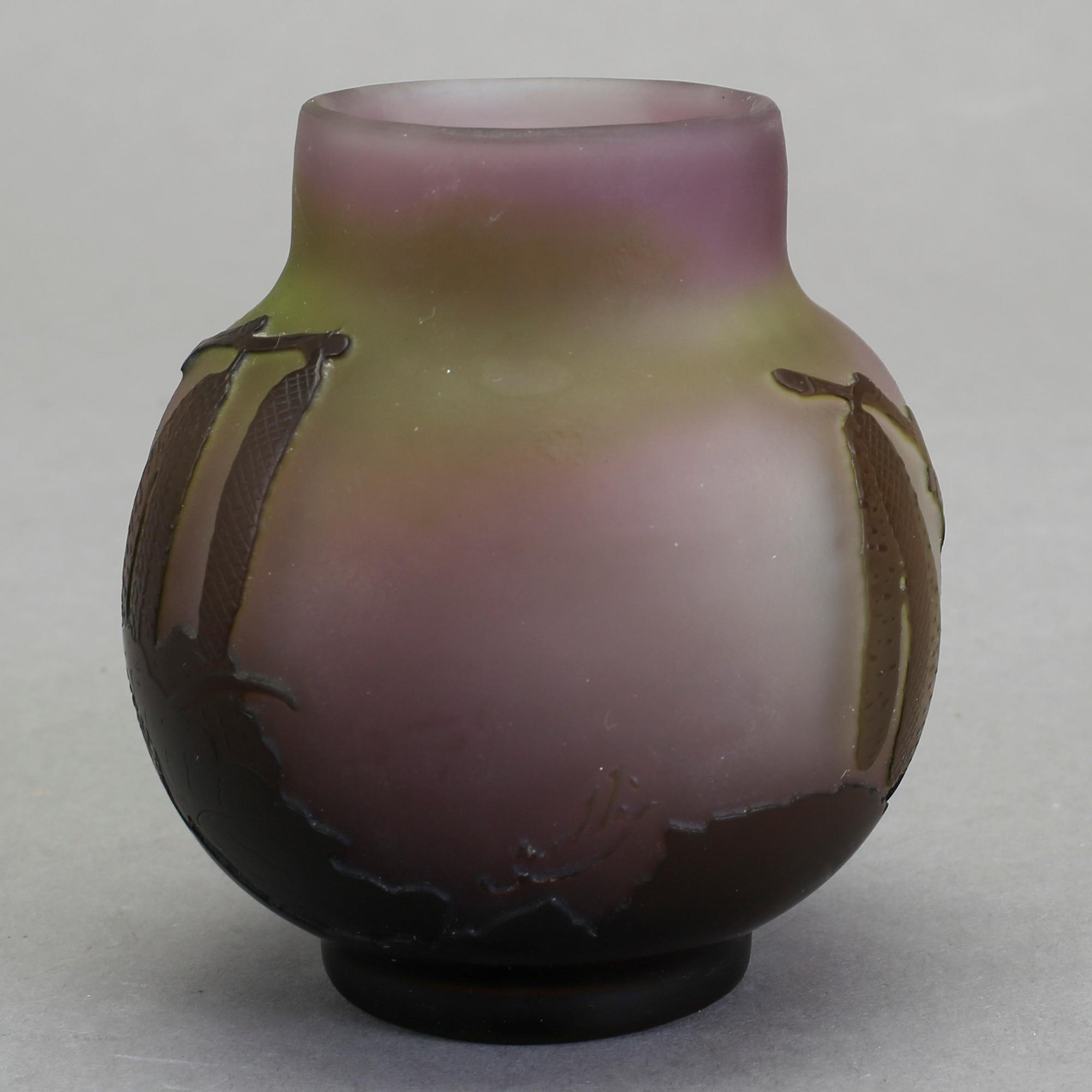 VAS, glas, Emile Gallé, Nancy, Frankrike, jugend.