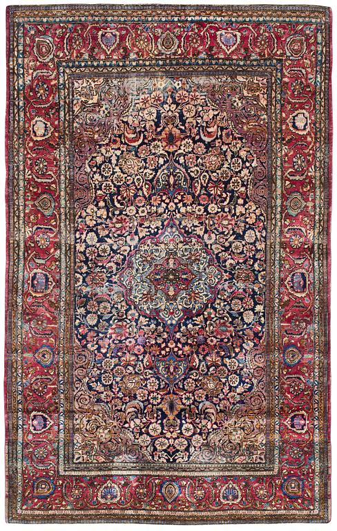 SEMI-ANTIQUE SILK KASHAN.