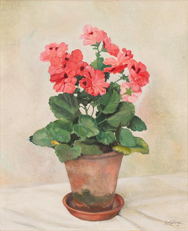 Owe Zerge, Still Life with Geranium.