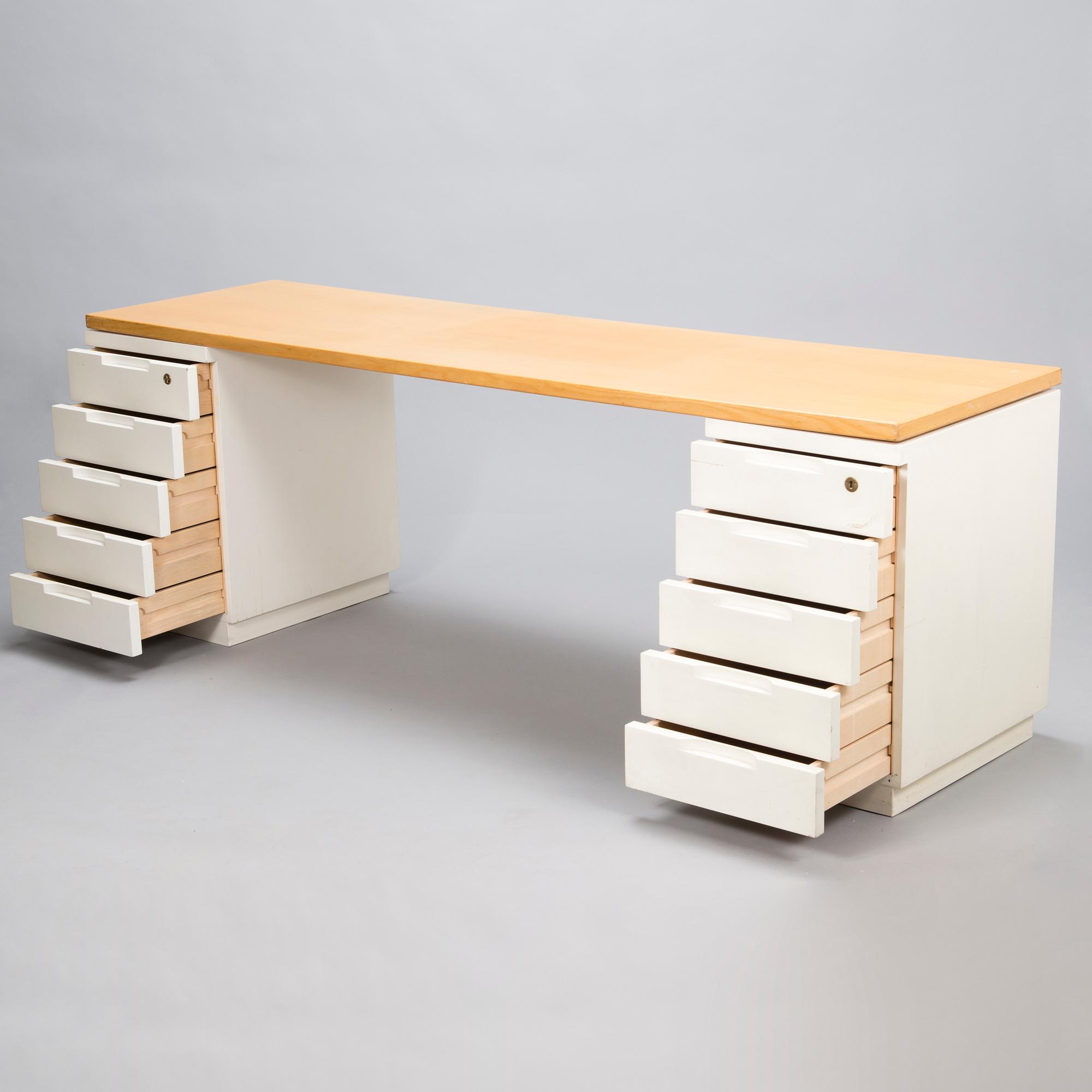ALVAR AALTO, a late 20th century writing desk for Artek.