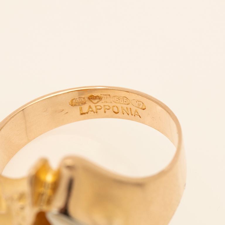 Björn Weckström, ring, "Geisir", 14K gold, Lapponia, Finland.