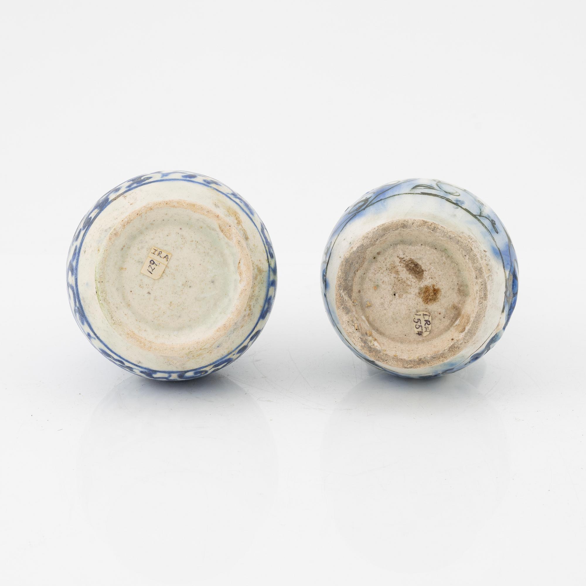 A set of two Persian (Iranian) Vases, 19th/20th century.