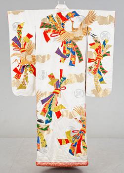 BRÖLLOPSKIMONO, Japan, 1900-talets andra hälft.