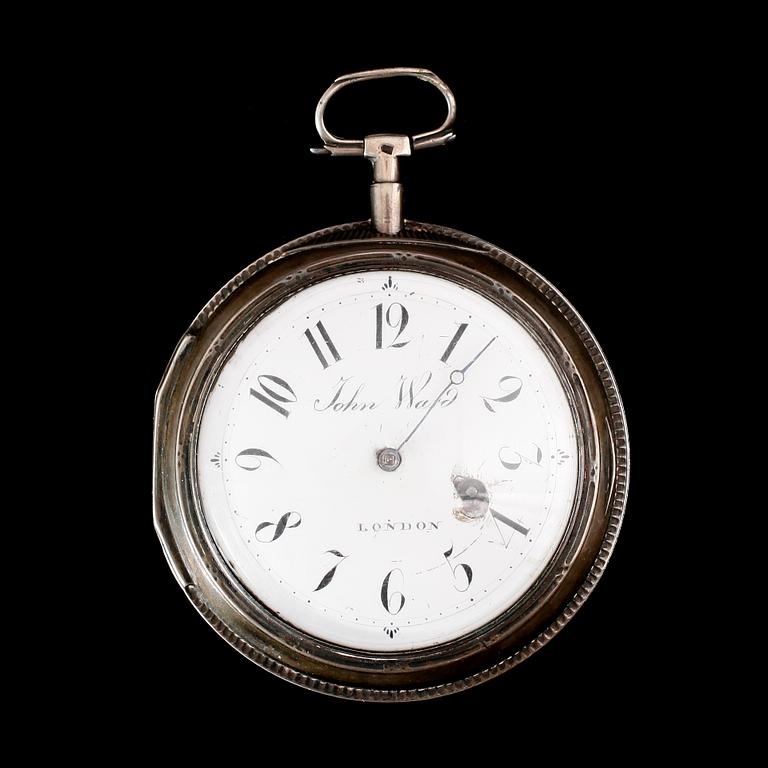 SPINDELUR, silver, John Ward, London, sekelskiftet 1800.