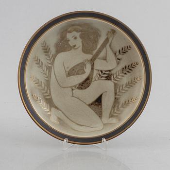 Gunnar Nylund, vas samt fat, "Flambé", Rörstrand-Lidköping, 1930-40-tal.