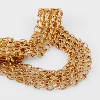 ARMBAND 18K, D Ekström, Falköping, 1981. Vikt 11,2 gram.