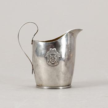 GRÄDDKANNA, silver. Carl Magnus Ryberg Stockholm, 1813. Vikt ca 145 gram.