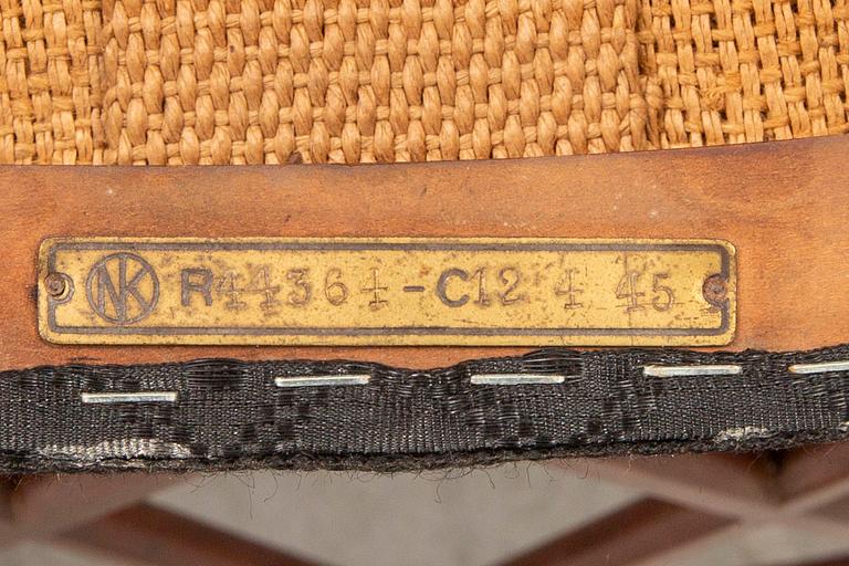 Stolar, 4 st "Lawrence" NK (Nordiska Kompaniet) 1940-tal.