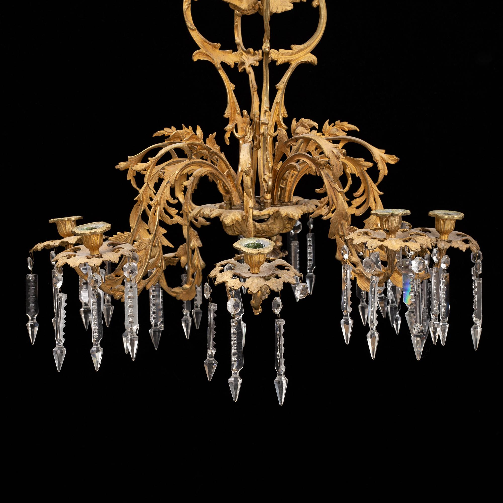 A chandelier from around the year 1900.