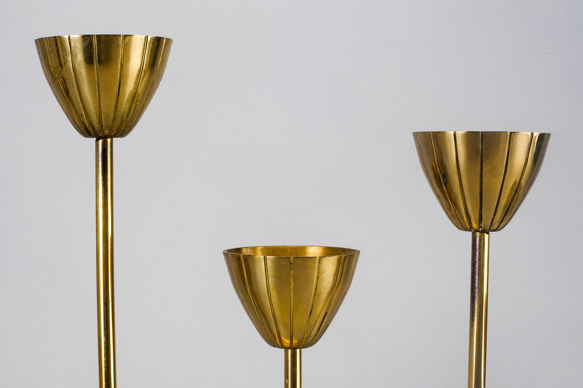 Gunnar Ander, candlestick, brass, Ystad Metall, 20th century.