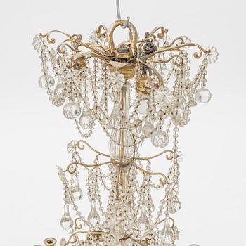 A large chandelier, late 19th Century.