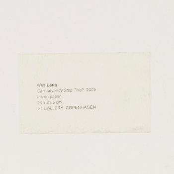 Wes Lang, Wes Lang, ink on paper, executed in 2009.