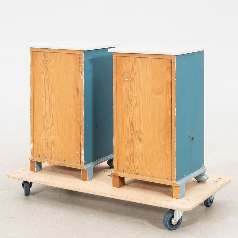 Pair of bedside tables, first half of the 20th century.