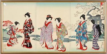 Yoshu Chikanobu · YOSHU CHIKANOBU, träsnitt, Japan, sent 1800-tal.