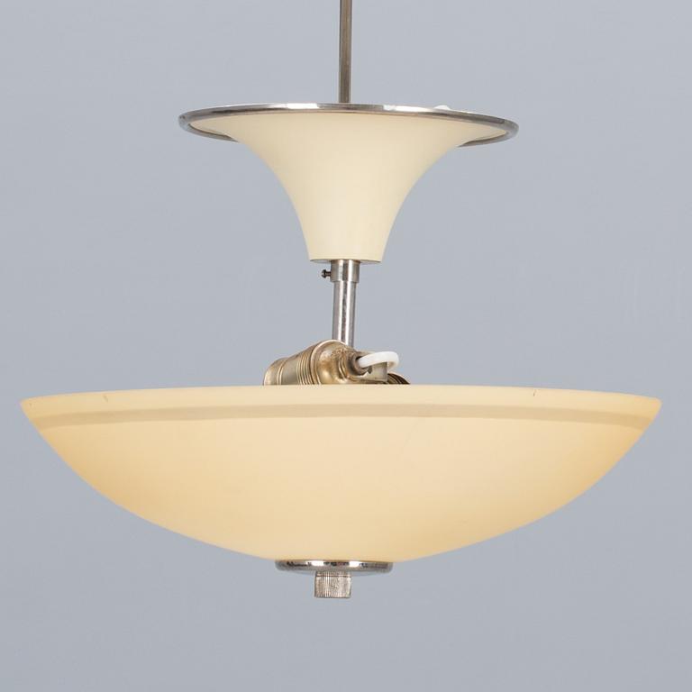 TAKLAMPA, art deco, Böhlmark. Diam 35 cm.