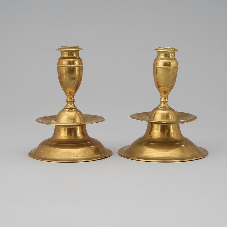 Two matched Swedish Baroque candlesticks, circa 1700.