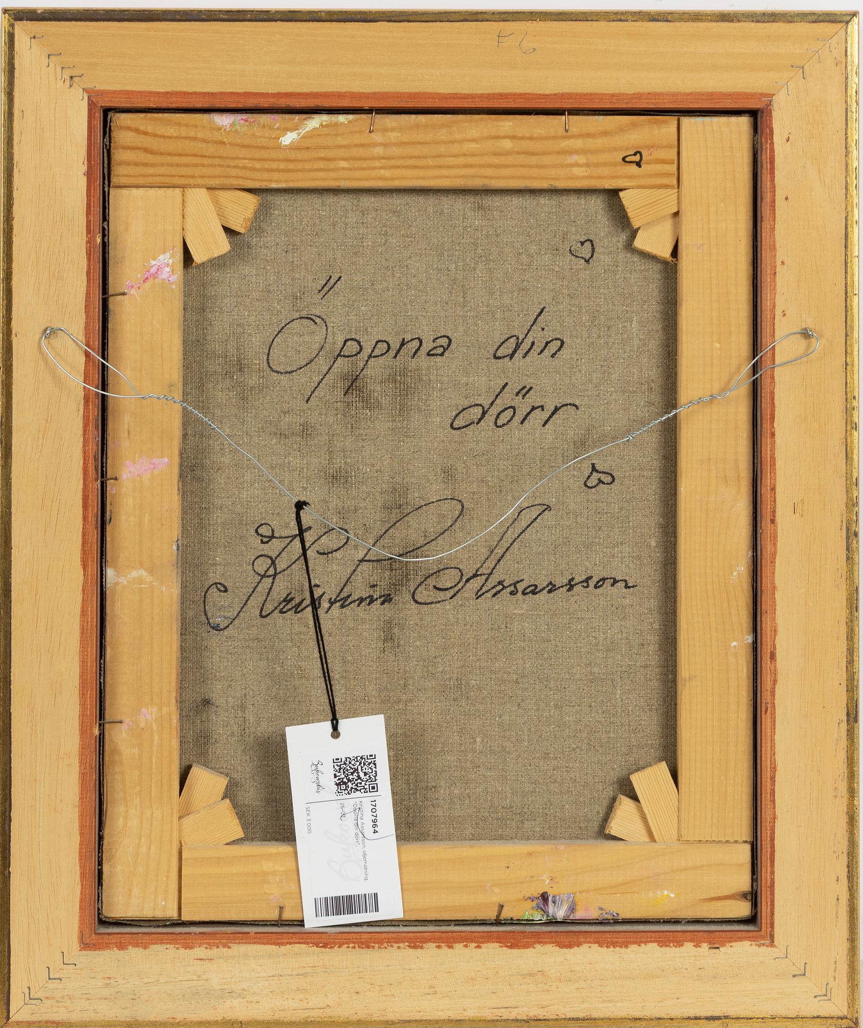 Kristina Assarsson, "Öppna din dörr".