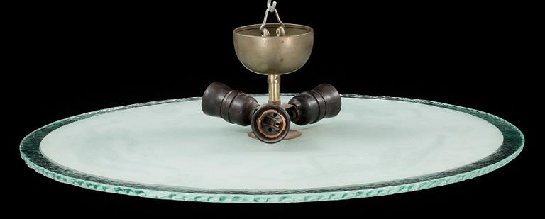 TAKPLAFOND, glas, Sverige, 1940-tal. Diameter 60 cm.