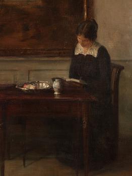 Carl Holsoe, Interiör med konstnärens hustru.