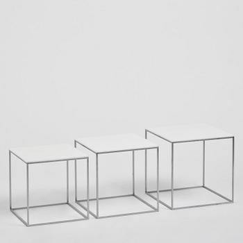 Poul Kjaerholm, a set of "PK71" nesting tables, E. Kold Christensen, Denmark.