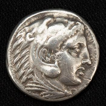 ANTIKT MYNT, silver. Alexander III(den Store). Grekland. 16g.