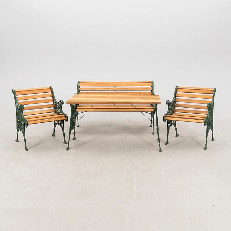 Garden set, 4 pieces, second half of the 20th century.