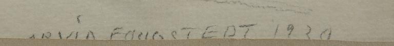 ARVID FOUGSTEDT, teckning, sign samt dat "1939".