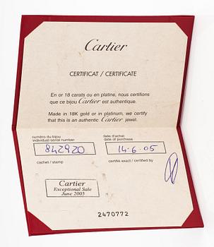 Cartier, Korvakorupari "Habana", 18K valkokultaa, briljanttihiottuja timantteja n. 11.22 ct yht. Merkitty Cartier 842920.