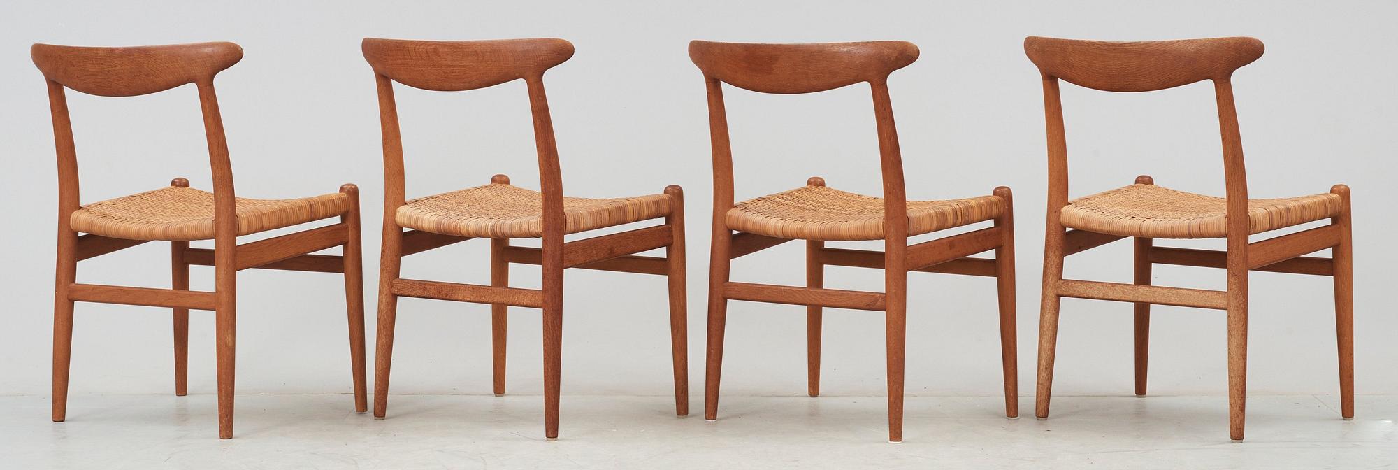 HANS J WEGNER, stolar, 4 st, CM Madsens fabriker, Danmark 1950-60-tal.