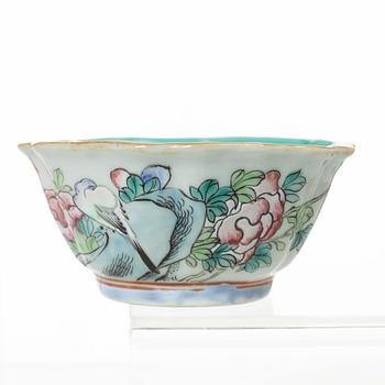 Skålar, sju stycken, porslin, Kina, sen Qingdynasti/omkring 1900.