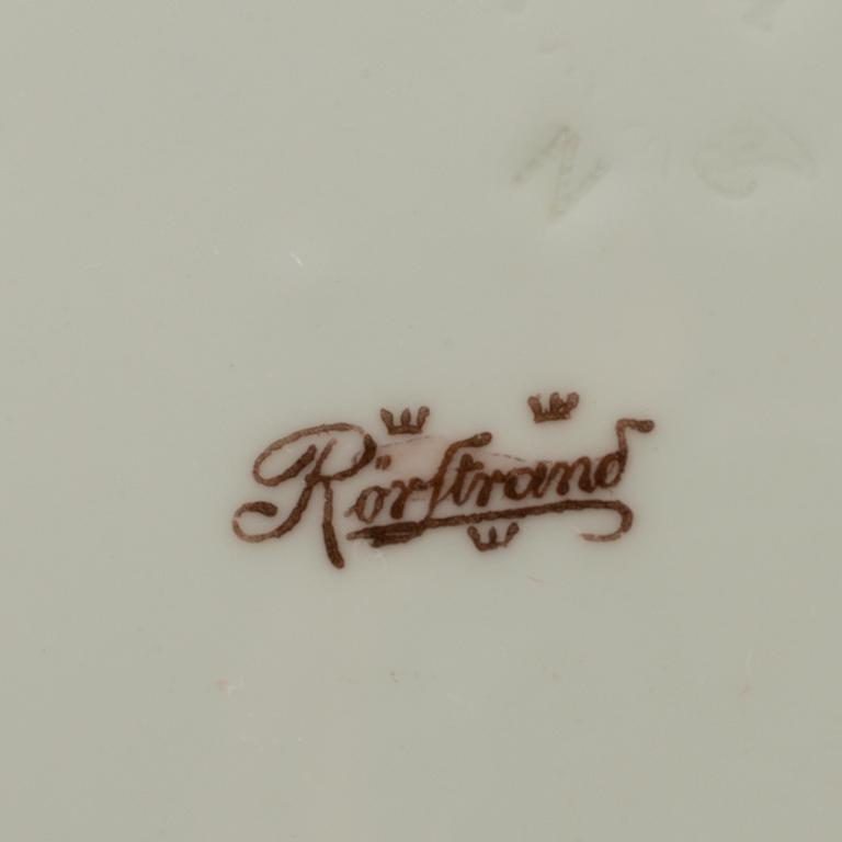 A RÖRSTRAND PORCELAIN ART NOUVEAU DINNER SERVICE, 53 pieces.