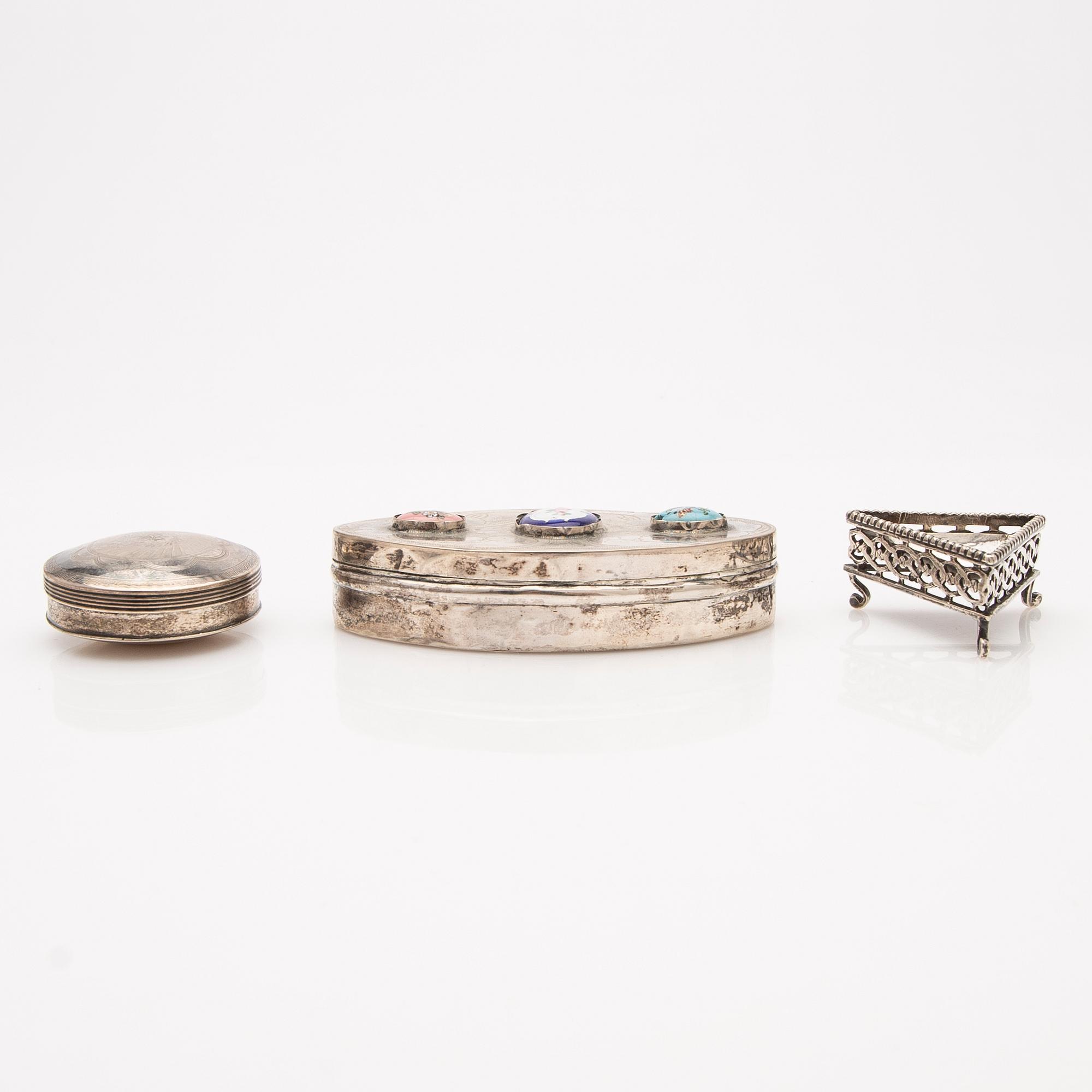 A group of silver, 10 pieces, 18th/19th century, including Russia and Denmark.