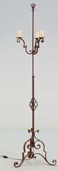 GOLVLAMPA, smidesjärn, 1920/30-tal.
