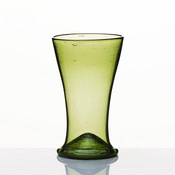 A 'Waldglass' beaker, 18th century, possibly from Limmared or Skånska glasbruket.