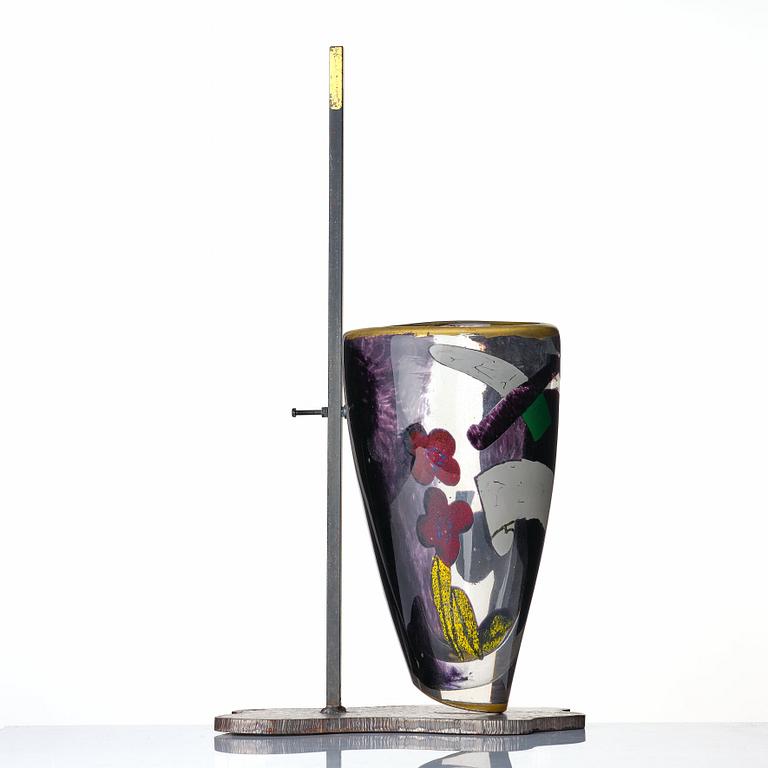 Reino Björk, a "Bad Love" glass sculpture/vase from the "New Eden series", New York Experimental Glass Workshop, USA 1990.