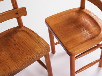 Axel Einar Hjorth, a pair of "Sandhamn" pine chairs, Nordiska Kompaniet, 1929.