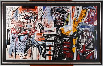 Richard Ryan · RYAN, RICHARD. Seriegrafi. "HOMAGE A BASQUIAT". Sign. o numr. a tergo 18/140.  