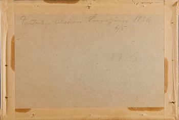 OSKARI SARASJÄRVI (SJÖSTRAND), pastell, signerad och daterad -36.